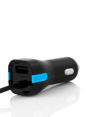 Incipio USB Car Charger with Lightning Cable 4.8A
